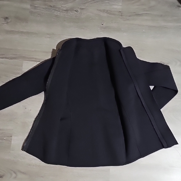 Elegant Black Women's Swim Bomber Jacket - Picture 6 of 7